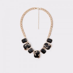 Coliere Dama Aldo Ulelle Necklace Negrii Aurii | 8247OMFDQ