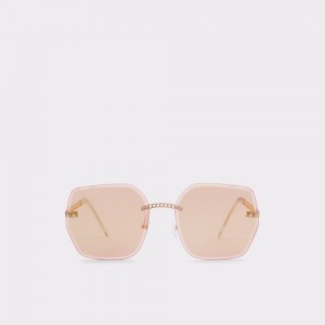 Ochelari de Soare Dama Aldo Yeranna Rectangle sunglasses Roz Aurii | 7802TYDEG