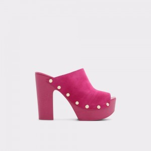 Pantofi Platforma Dama Aldo Drenania Heeled Mule - Plateforme Roz | 9748XPBNL