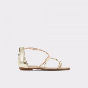 Sandale Dama Aldo Oceriwenflex Strappy flat sandal Metal | 0657TENJS