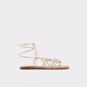 Sandale Dama Aldo Posey Strappy flat sandal Champagne | 9306WJIUX