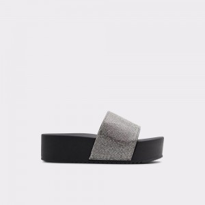 Sandale Dama Aldo Retrograde Flip flops Negrii Argintii | 1547XNKSZ