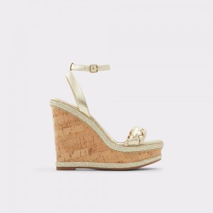 Sandale Dama Aldo Saluth Wedge sandal - Wedge heel Champagne | 3580AEJCX