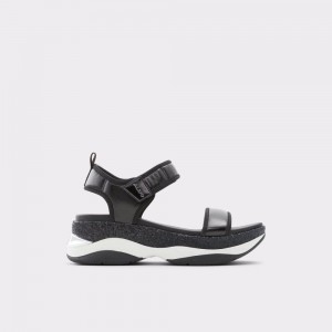 Sandale Dama Aldo Talenagyn Wedge sandal Negrii | 8735HNVLZ