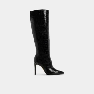 Cizme până la genunchi Alabrenda, toc stiletto