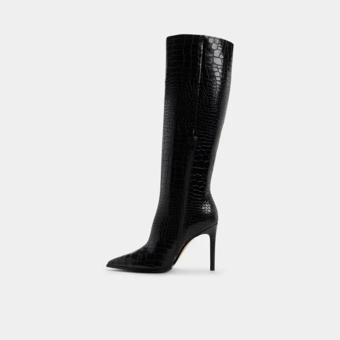 Cizme până la genunchi Alabrenda, toc stiletto Cizme până la genunchi Alabrenda, toc stiletto