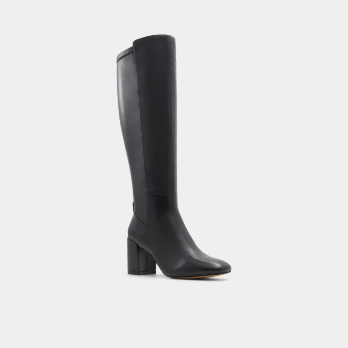 Cizme până la genunchi Satori, toc gros