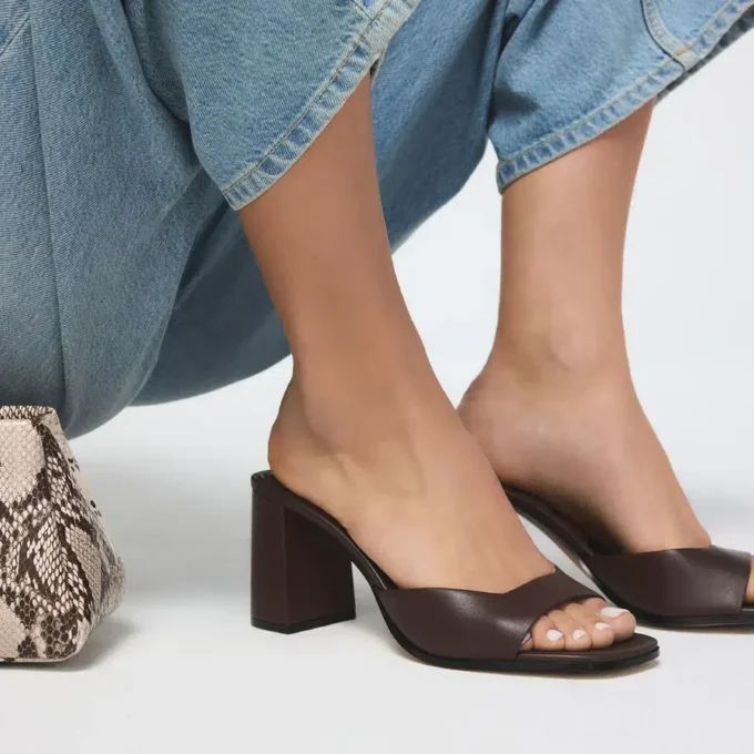 Lisia Mule cu toc, toc gros