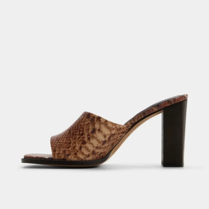Mule cu toc Re-sophia, toc gros