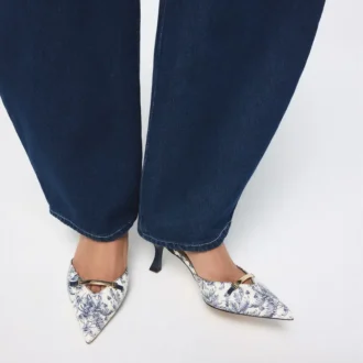 Nailah Slingback cu toc, toc mic