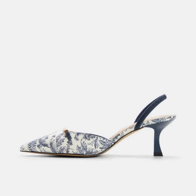 Nailah Slingback cu toc, toc mic Nailah Slingback cu toc, toc mic