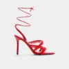 Sandale cu toc și curele în stil Flaming, toc stiletto Sandale cu toc și curele în stil Flaming, toc stiletto